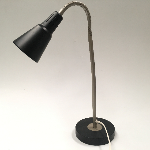LAMP, Desk Lamp - Black Contemp Gooseneck